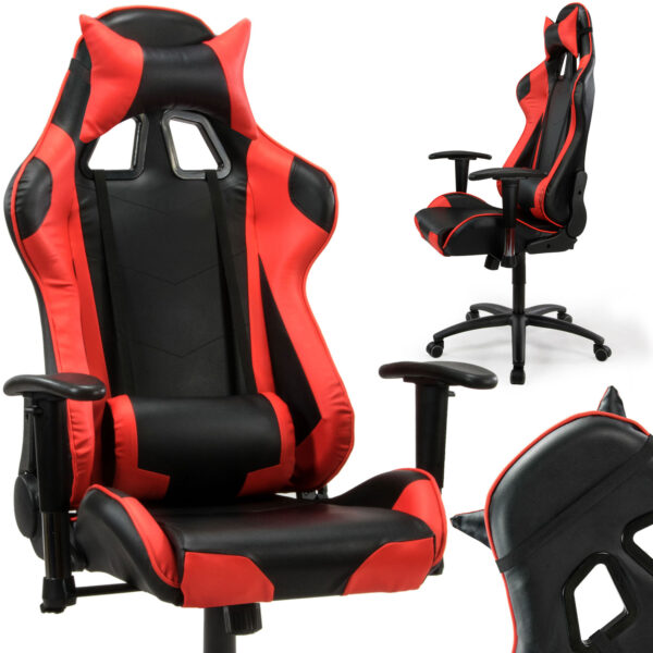 Fotel biurowy dla gracza Inferno czarno-czerwony